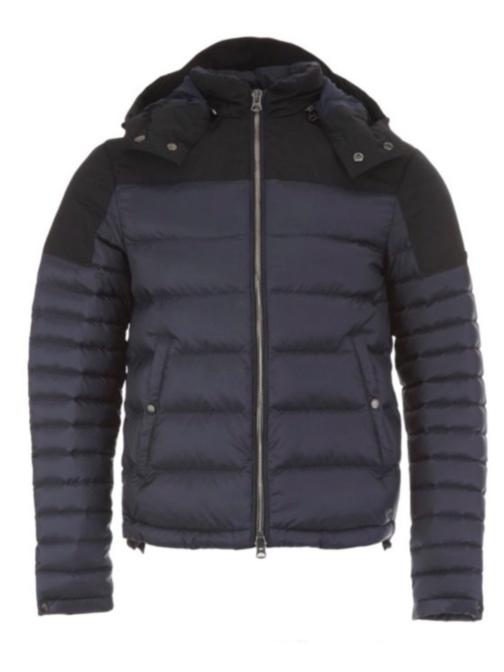 Burberry Men's Farrier Down Puffer Jacket with Detachable Hood - Navy